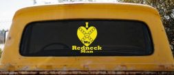 I Love my Redneck Man Country Car or Truck Window Decal Sticker (Yellow)