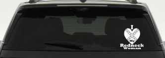I Love my Redneck Woman Country Car or Truck Window Decal Sticker (White)