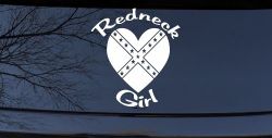 Redneck Girl Rebel Heart Country Car or Truck Window Decal Sticker