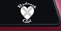 Redneck Girl Rebel Heart Country Car or Truck Window Decal Sticker