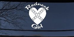 Redneck Girl Rebel Heart Country Car or Truck Window Decal Sticker