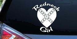 Redneck Girl Rebel Heart Country Car or Truck Window Decal Sticker