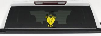 Redneck Girl Rebel Heart Country Car or Truck Window Decal Sticker (Yellow)