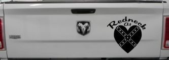 Redneck At Heart Country Car or Truck Window Decal Sticker (Black)