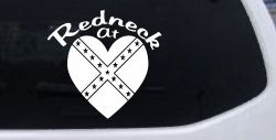 Redneck At Heart Country Car or Truck Window Decal Sticker