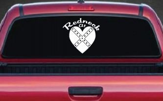 Redneck At Heart Country Car or Truck Window Decal Sticker
