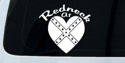 Redneck At Heart Country Car or Truck Window Decal Sticker