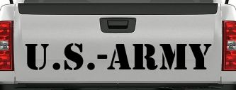 US Army Military Car or Truck Window Vinyl Decal Sticker (Black)