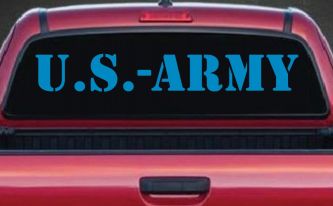 US Army Military Car or Truck Window Decal Sticker (Blue)