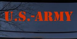 US Army Military Car or Truck Window Decal Sticker (Orange Red)