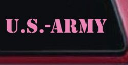 US Army Military Car or Truck Window Decal Sticker (Pink)