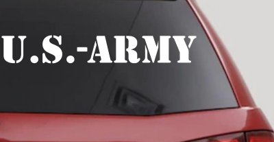 US Army Military Car or Truck Window Vinyl Decal Sticker