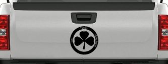 The Holy Trinity 3 Leaf Clover Christian Car or Truck Window Decal Sticker (Black)