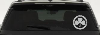 The Holy Trinity 3 Leaf Clover Christian Car or Truck Window Decal Sticker (Light Gray)