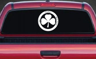 The Holy Trinity 3 Leaf Clover Christian Car or Truck Window Decal Sticker