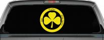 The Holy Trinity 3 Leaf Clover Christian Car or Truck Window Decal Sticker (Yellow)