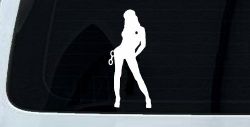 Sexy Police Woman Car or Truck Window Decal Sticker
