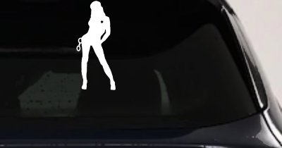 Sexy Police Woman Car or Truck Window Vinyl Decal Sticker