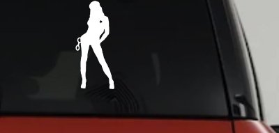 Sexy Police Woman Car or Truck Window Vinyl Decal Sticker