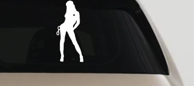 Sexy Police Woman Car or Truck Window Vinyl Decal Sticker