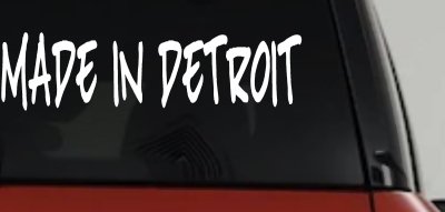 Made In Detroit Motor Sports Car or Truck Window Vinyl Decal Sticker