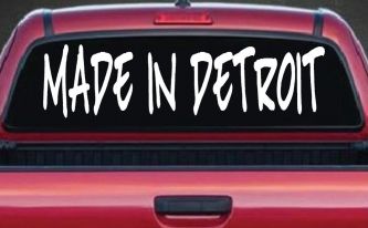 Made In Detroit Motor Sports Car or Truck Window Decal Sticker