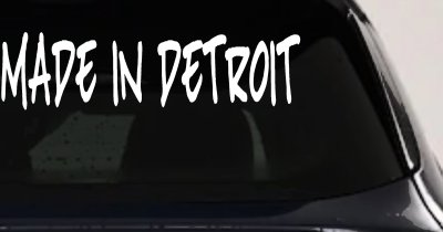 Made In Detroit Motor Sports Car or Truck Window Vinyl Decal Sticker