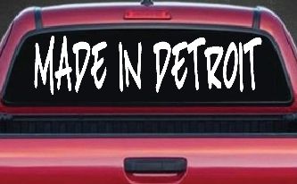 Made In Detroit Motor Sports Car or Truck Window Decal Sticker