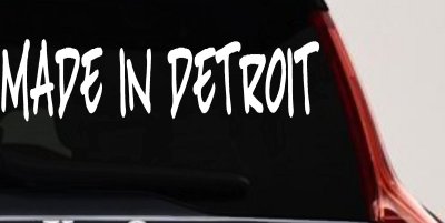 Made In Detroit Motor Sports Car or Truck Window Vinyl Decal Sticker