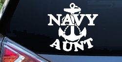 Navy Aunt Military Car or Truck Window Decal Sticker