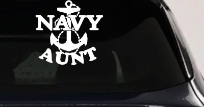 Navy Aunt Military Car or Truck Window Vinyl Decal Sticker