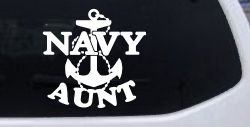 Navy Aunt Military Car or Truck Window Decal Sticker