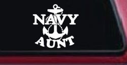 Navy Aunt Military Car or Truck Window Decal Sticker
