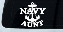 Navy Aunt Military Car or Truck Window Decal Sticker