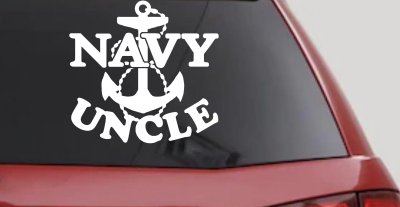 Navy Uncle Military Car or Truck Window Vinyl Decal Sticker