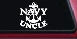 Navy Uncle Military Car or Truck Window Decal Sticker
