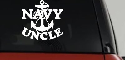 Navy Uncle Military Car or Truck Window Vinyl Decal Sticker