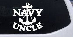 Navy Uncle Military Car or Truck Window Decal Sticker