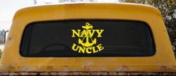 Navy Uncle Military Car or Truck Window Decal Sticker (Yellow)