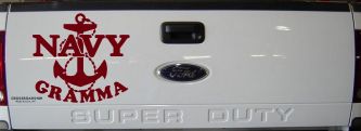 Navy Gramma Military Car or Truck Window Vinyl Decal Sticker (Burgundy)
