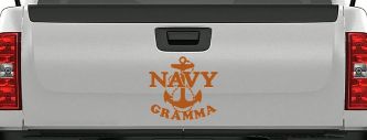 Navy Gramma Military Car or Truck Window Decal Sticker (Nut Brown)