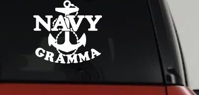 Navy Gramma Military Car or Truck Window Vinyl Decal Sticker