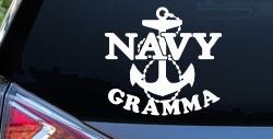 Navy Gramma Military Car or Truck Window Decal Sticker
