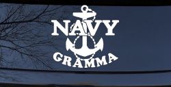 Navy Gramma Military Car or Truck Window Decal Sticker