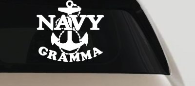 Navy Gramma Military Car or Truck Window Vinyl Decal Sticker