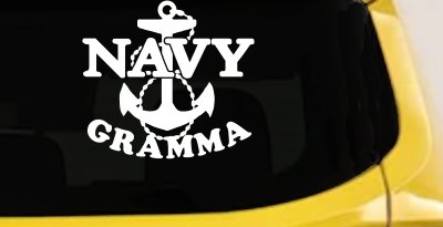 Navy Gramma Military Car or Truck Window Vinyl Decal Sticker