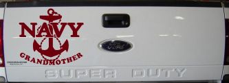 Navy Grandmother Military Car or Truck Window Vinyl Decal Sticker (Burgundy)