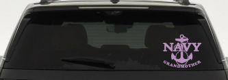 Navy Grandmother Military Car or Truck Window Vinyl Decal Sticker (Lilac)