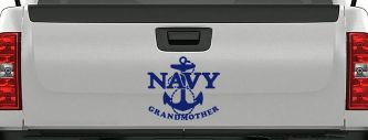 Navy Grandmother Military Car or Truck Window Decal Sticker (Navy)
