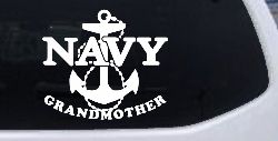 Navy Grandmother Military Car or Truck Window Decal Sticker